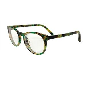 Warby Parker round, full-rim prescription eyeglasses green/brown tortoiseshell
